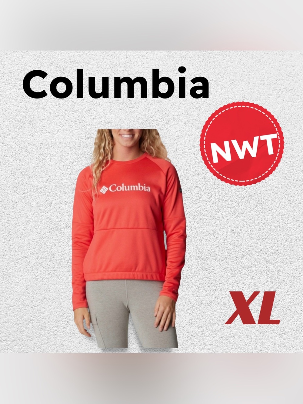 🇺🇸🆕NWT COLUMBIA | XL | Outdoor Casual Hibiscus crewneck Pullover